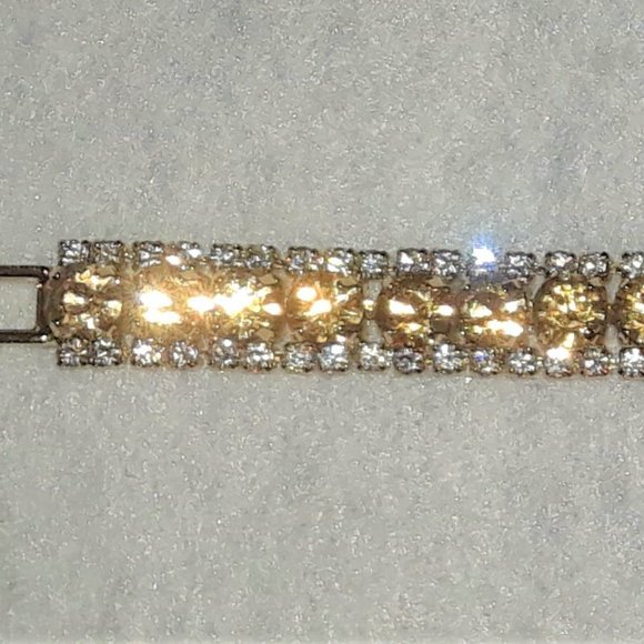 Brand New Luxury Gold & White CZ Tennis Bracelet - Picture 5 of 10